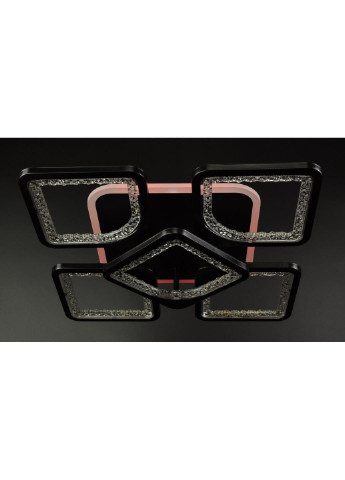 Люстра стельова LED з пультом A2281/4+1SQ-RGB-bk Чорний 11х40х40 см. Sunnysky (253122314)