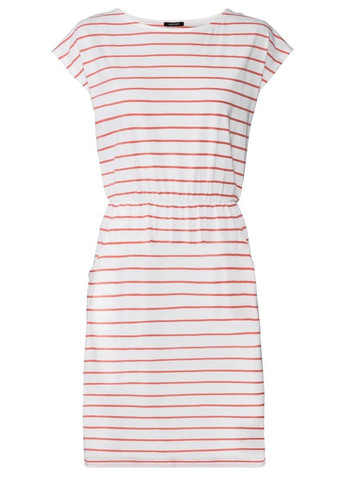 Молочное кэжуал платье платье-футболка Esmara в полоску