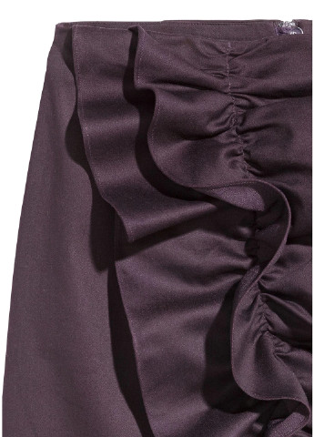 Сливовая кэжуал однотонная юбка H&M