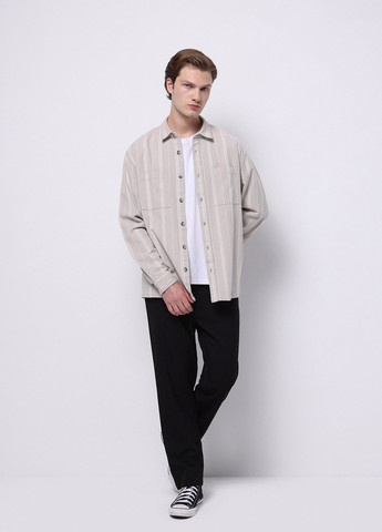 Бежевая кэжуал рубашка в полоску Colin's