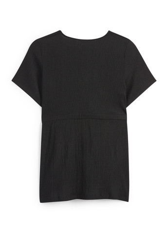 Чорна блуза для вагітних на запах C&A