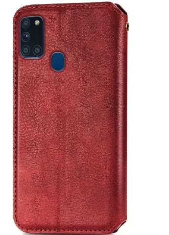 Кожаный чехол книжка Cubic (PU) для Samsung Galaxy A21s Красный (is_00000037901_3) Getman (238479593)