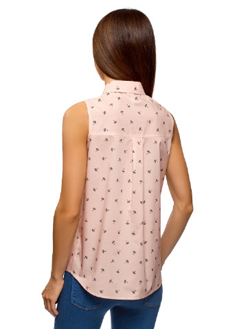 Бледно-розовая летняя блуза Oodji