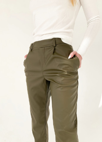 Хаки классические зимние зауженные, прямые, классические, укороченные брюки Jolie