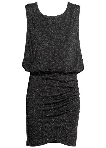 Черное кэжуал платье для кормящих H&M меланжевое
