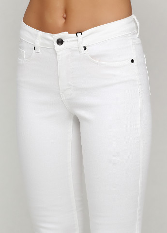 Джинси Ashley Brooke завужені однотонні білі джинсові бавовна