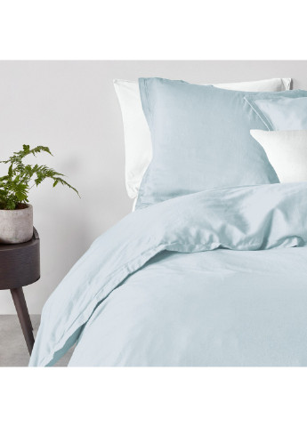 Комплект евро постельного белья RANFORS LIGHT BLUE SNOWFLAKES GREY White (2 наволочки 50х70 в подарок) Cosas (251281577)