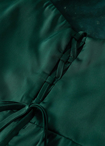 Изумрудное вечернее платье годе, с открытыми плечами, с открытой спиной SHEIN однотонное