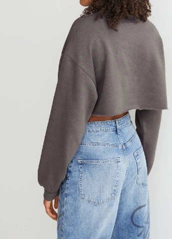 Темно-серый свитшот H&M рисунок (251864457)