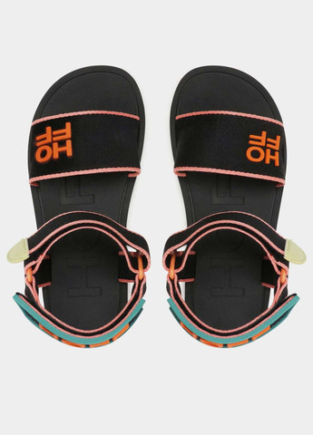 Комбинированные босоножки Hoff на липучке с логотипом