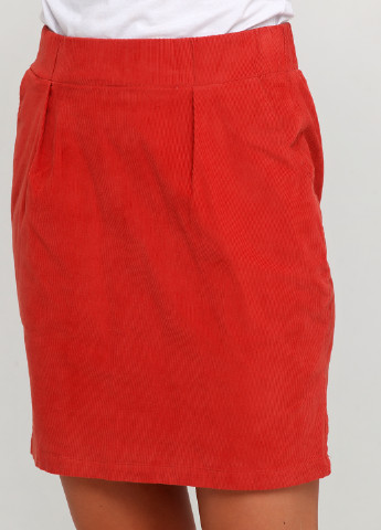 Оранжевая кэжуал однотонная юбка MINT&BERRY