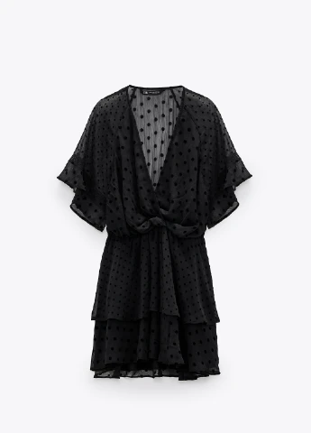 Чорна кежуал плаття, сукня Zara однотонна