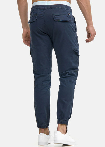 Темно-синие кэжуал демисезонные карго брюки Indicode