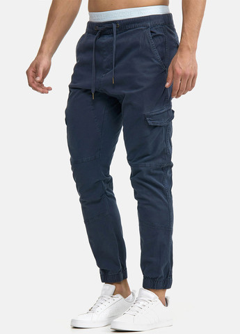 Темно-синие кэжуал демисезонные карго брюки Indicode