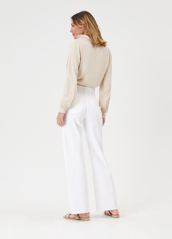 Белые джинсовые летние кюлоты брюки Sinsay