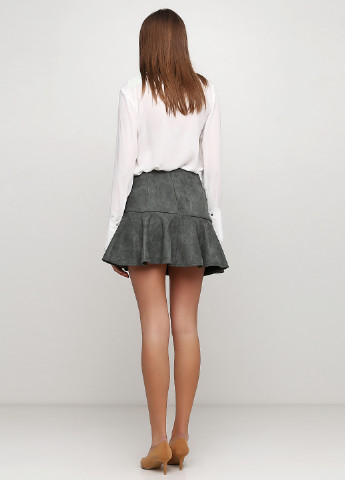 Серо-зеленая кэжуал однотонная юбка Missguided клешированная