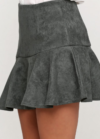 Серо-зеленая кэжуал однотонная юбка Missguided клешированная