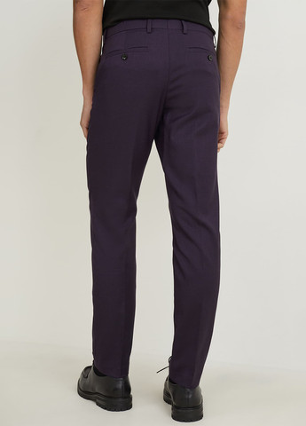Темно-фиолетовые классические демисезонные прямые брюки C&A