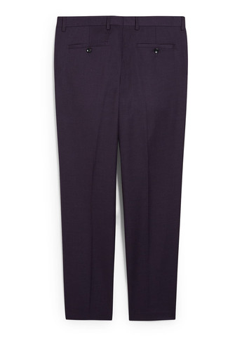 Темно-фиолетовые классические демисезонные прямые брюки C&A