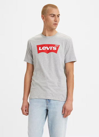 Серая летняя футболка Levi's
