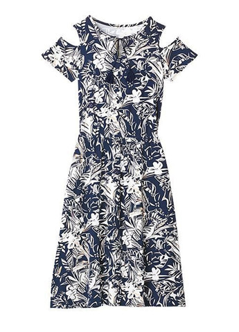 Синее кэжуал платье Avon с цветочным принтом