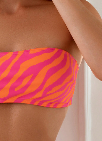 Комбинированный летний купальник раздельный SHEIN