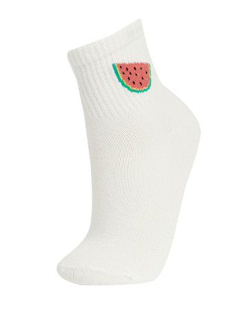 Шкарпетки (3 пари) DeFacto малюнки білі повсякденні