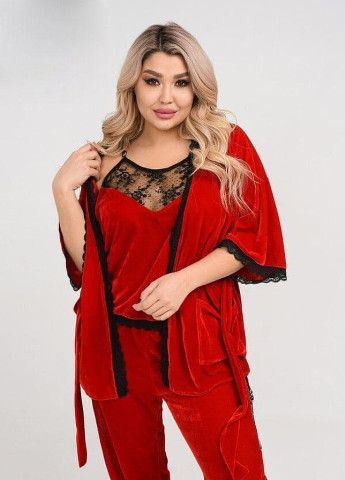 Темно-красная женский костюм красного цвета р.50/52 322865 New Trend