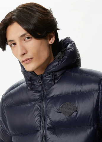 Темно-синя демісезонна куртка Lacoste