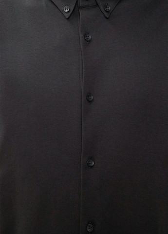 Черная классическая, кэжуал рубашка однотонная Calvin Klein