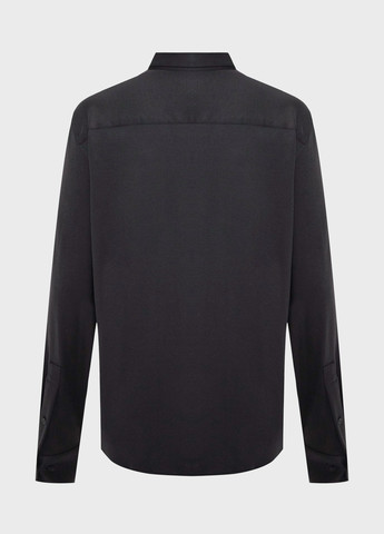 Черная классическая, кэжуал рубашка однотонная Calvin Klein