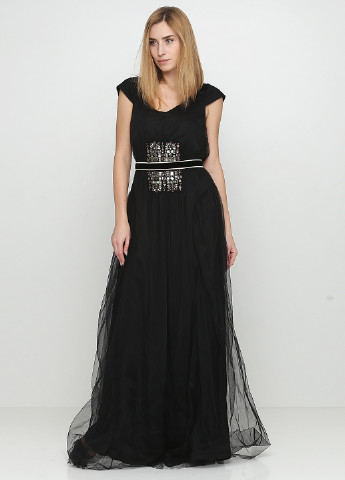Черное вечернее платье Roberto Cavalli с орнаментом