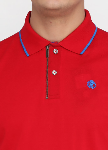Красная футболка-поло для мужчин Roberto Cavalli однотонная