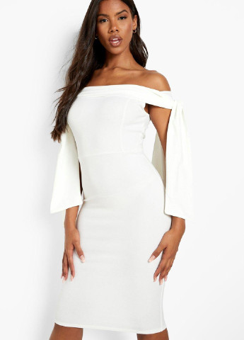 Білий коктейльна плаття, сукня бандажне Boohoo однотонна