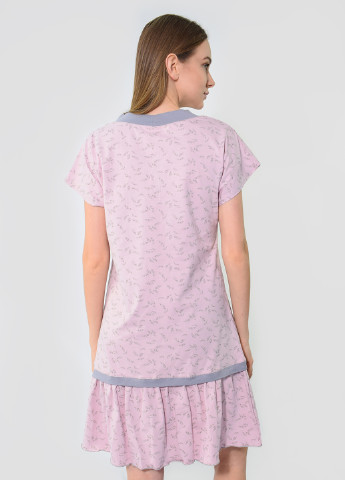 Ночная рубашка NEL рисунок светло-розовая домашняя