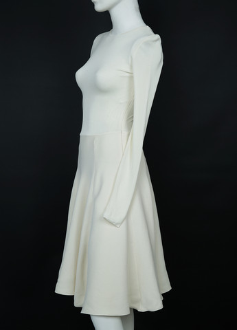Молочное кэжуал платье клеш Ralph Lauren однотонное