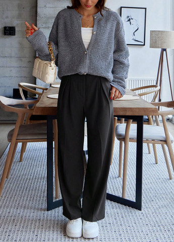 Серый демисезонный кардиган SHEIN