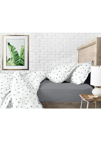 Комплект полуторного постельного белья на резинке Delta Color Graphite 160x220 см (4822052081181) Cosas (251851692)