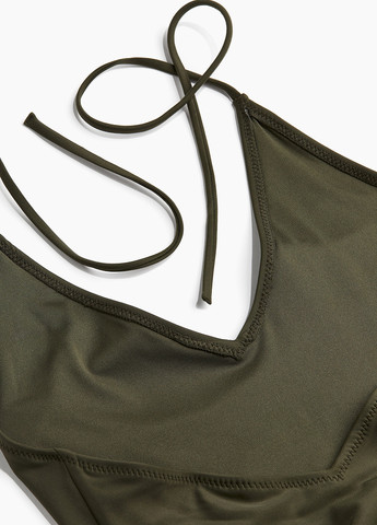 Оливковый (хаки) летний купальник слитный H&M