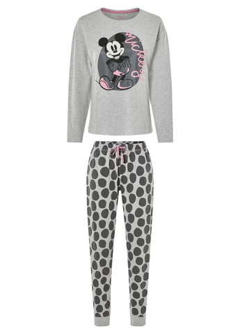 Сіра всесезон піжама (лонгслів, штани) лонгслів + брюки Disney