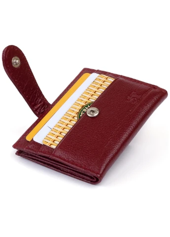 Жіночий шкіряний гаманець-візитниця 10х8х1,5 см st leather (252133905)