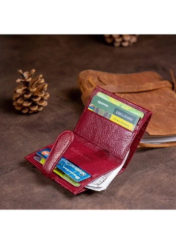 Жіночий шкіряний гаманець-візитниця 10х8х1,5 см st leather (252133905)