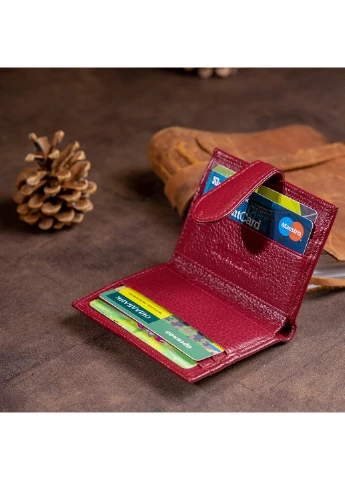 Жіночий шкіряний гаманець-візитниця 10х8х1,5 см st leather (252133905)