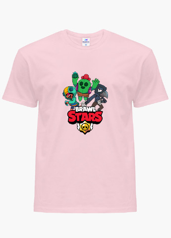 Розовая демисезонная футболка детская бравл старс (brawl stars)(9224-1021) MobiPrint