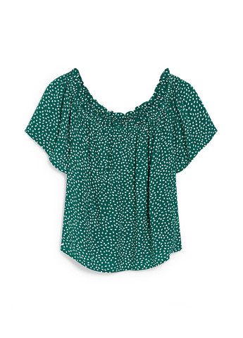 Зеленая летняя блуза C&A
