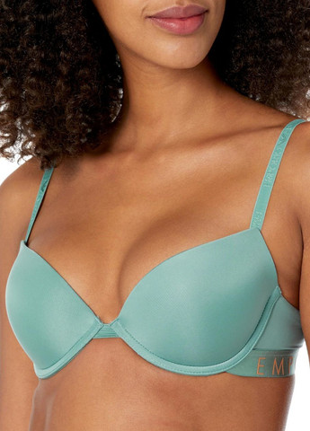 Бирюзовый демисезонный комплект (бюстгальтер, трусики) Emporio Armani