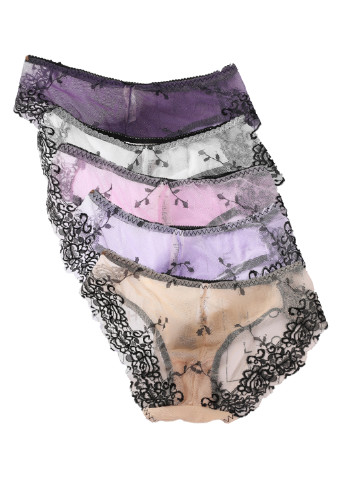 Трусики (5шт.) Woman Underwear сліп однотонні комбіновані повсякденні