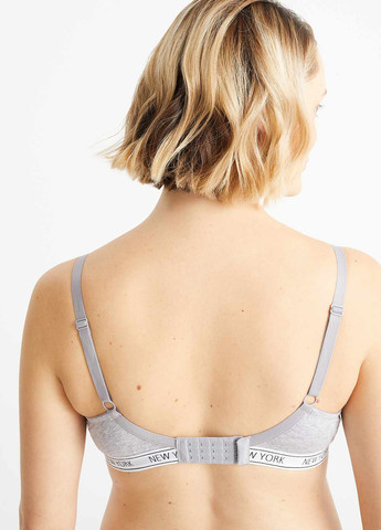 Сірий бюстгальтер для годуючих C&A без кісточок бавовна