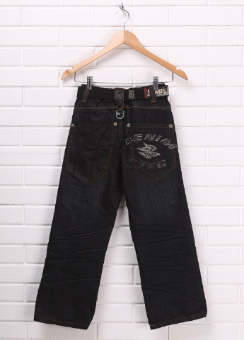 Черные демисезонные со средней талией, прямые джинсы CTK