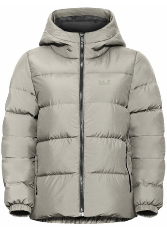 Сіро-зелений зимній Пуховик Jack Wolfskin